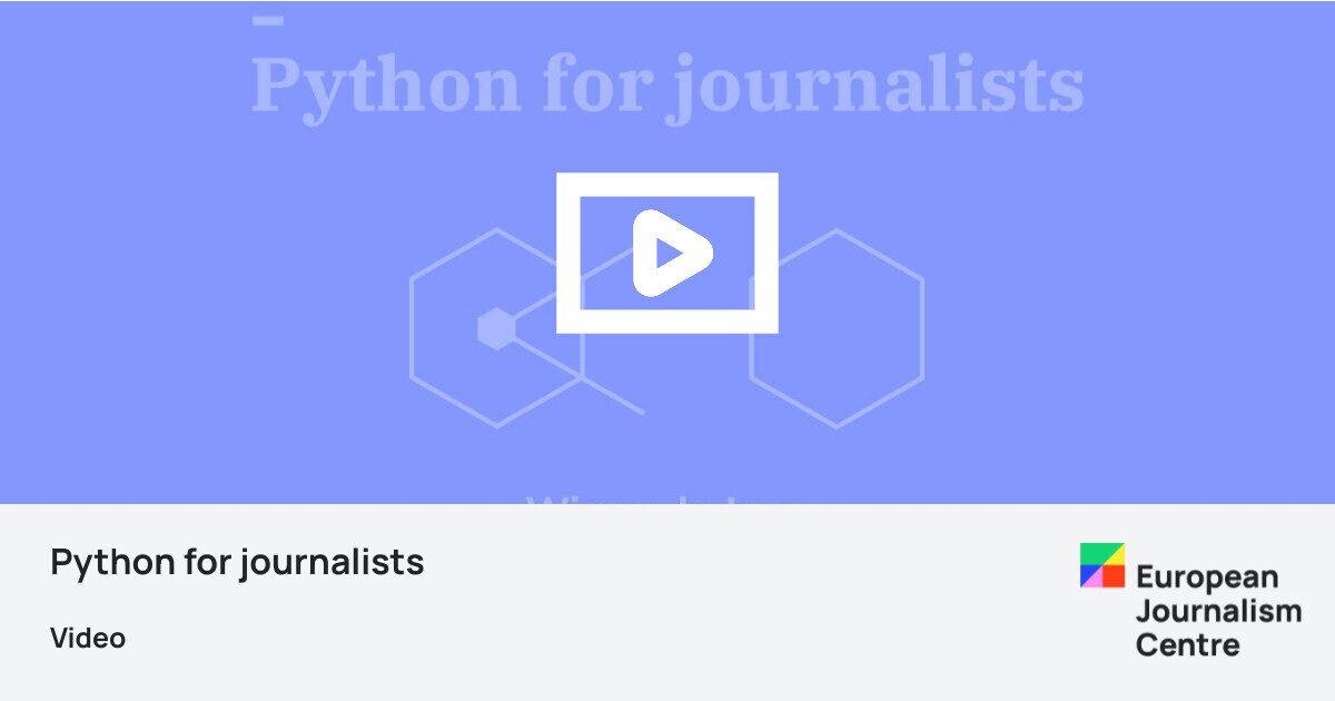 Python for journalists | EJC.net